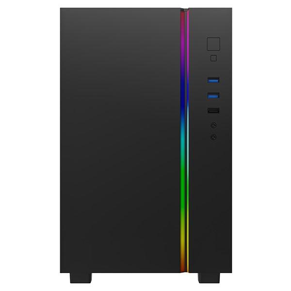 Montech Sky One Mini TG Micro ATX PC Case with ARGB Front LED & 3 Pre-Installed Fans - Compact Gaming Case for Small Spaces, Home Office & Streaming Setup