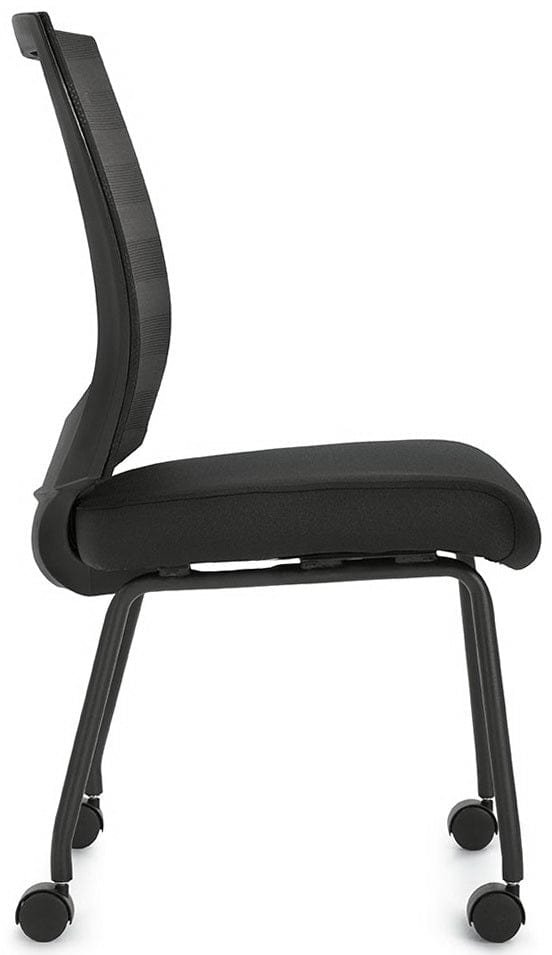 OTG10706B Armless Mesh Back Visitor Chair - Ergonomic Office Guest Seating for Reception, Conference Rooms & Waiting Areas