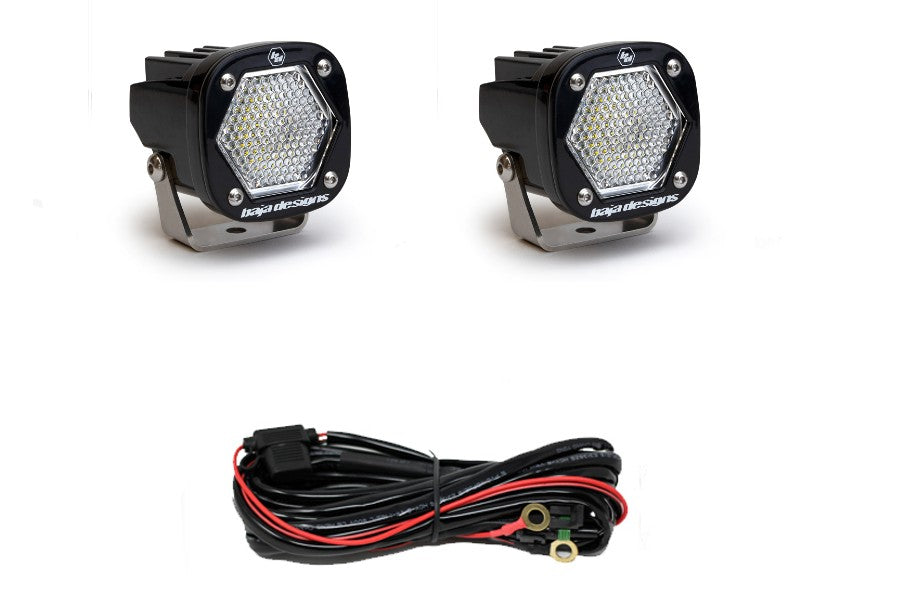 Baja Designs S1 Work/Scene LED Light Pair - High-Performance Off-Road Lighting for Trucks, ATVs & Emergency Vehicles | Perfect for Night Driving, Worksites & Outdoor Adventures