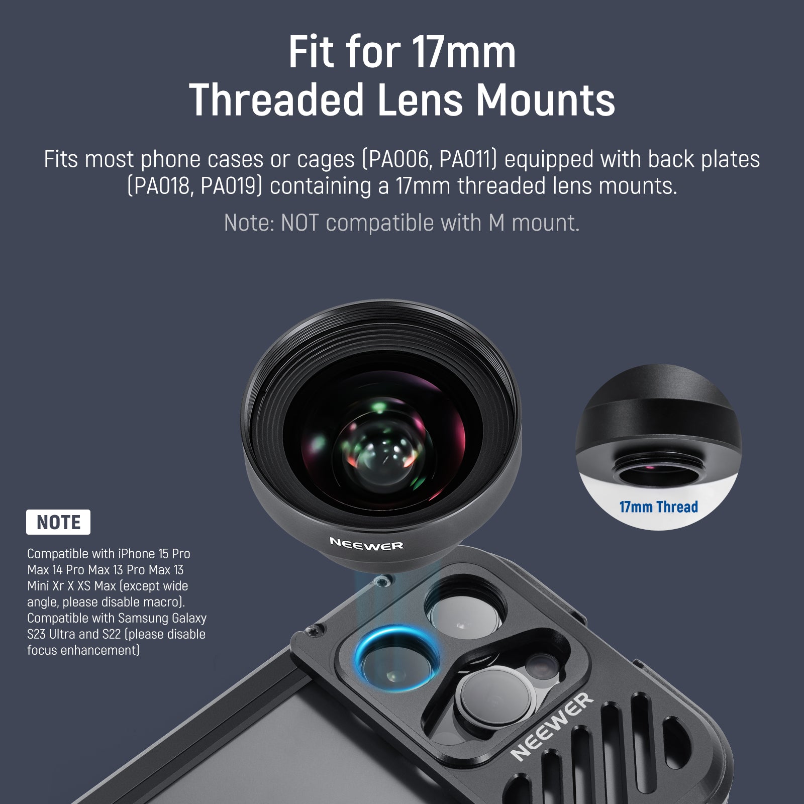 NEEWER LS 42 18mm HD 100° Wide Angle Lens with 17mm Thread - Compatible with DSLR & Mirrorless Cameras - Perfect for Landscape, Architecture & Vlogging Photography