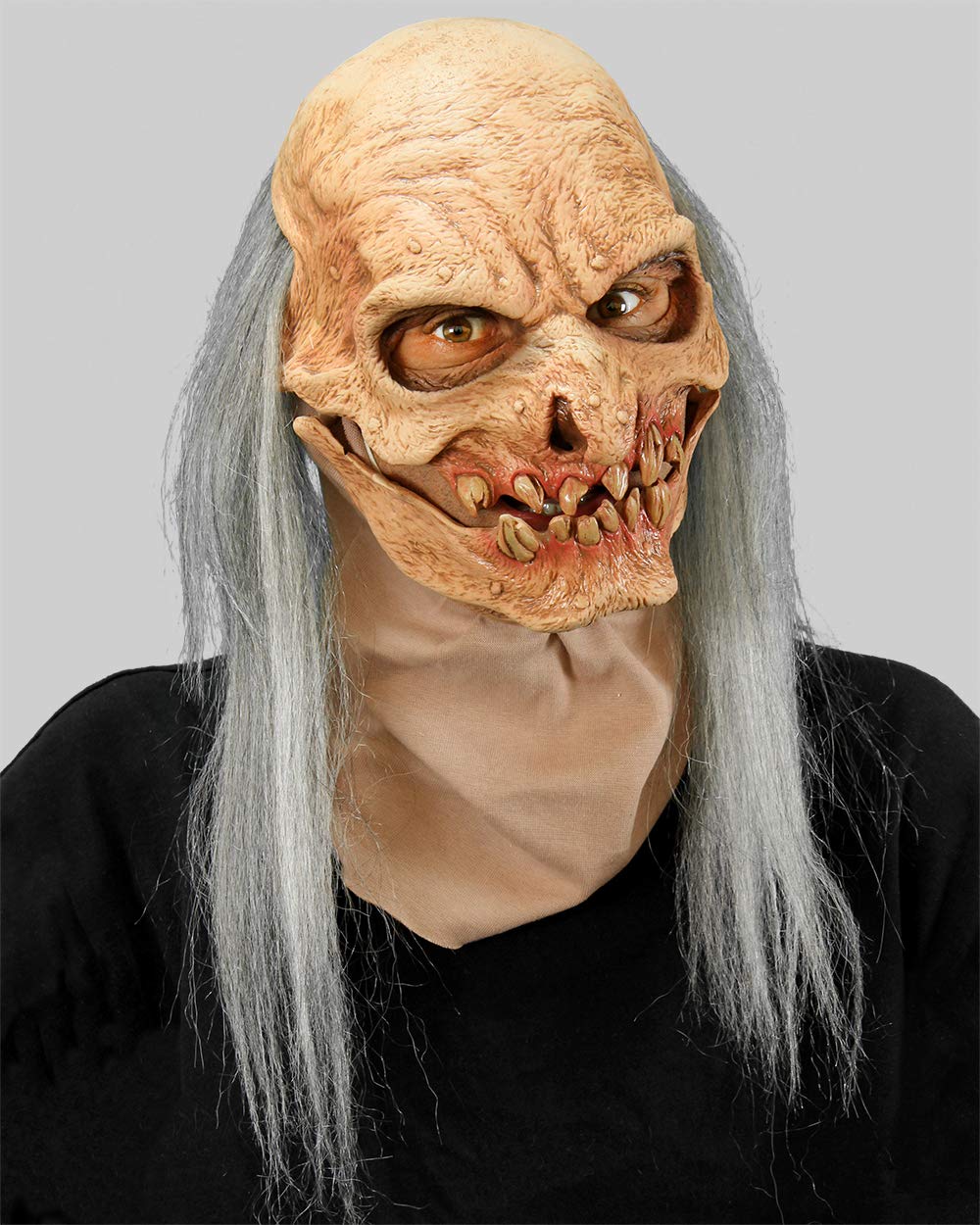 Grave Digger Moving Mouth Mask - Scary Halloween Costume Accessory for Cosplay, Horror Parties & Haunted Houses