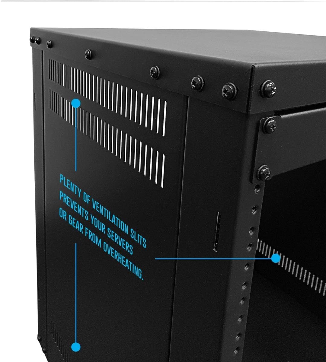 AxcessAbles RK 30U 30U Server Rack Cabinet with Caster Wheels - Compatible with 10-32 (USA 5mm & European 6mm) Rack Standards - for AV Equipment, DJ Gear, Home Theater, Network, Server, Computer & Electronics - Perfect for Studio, Data Center & Office Use