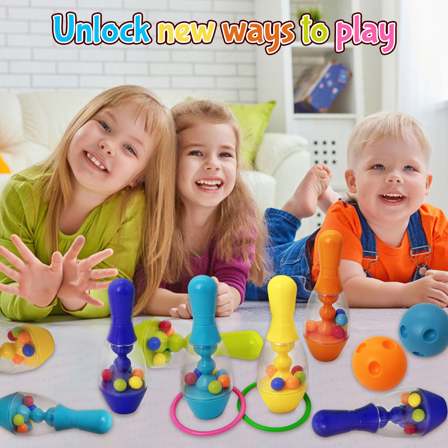 Kids Bowling Set for Toddlers 1-3 Years - Outdoor Sports Toys for Boys & Girls - First Birthday Gift for Baby - Perfect for Backyard Games, Lawn Play & Birthday Parties