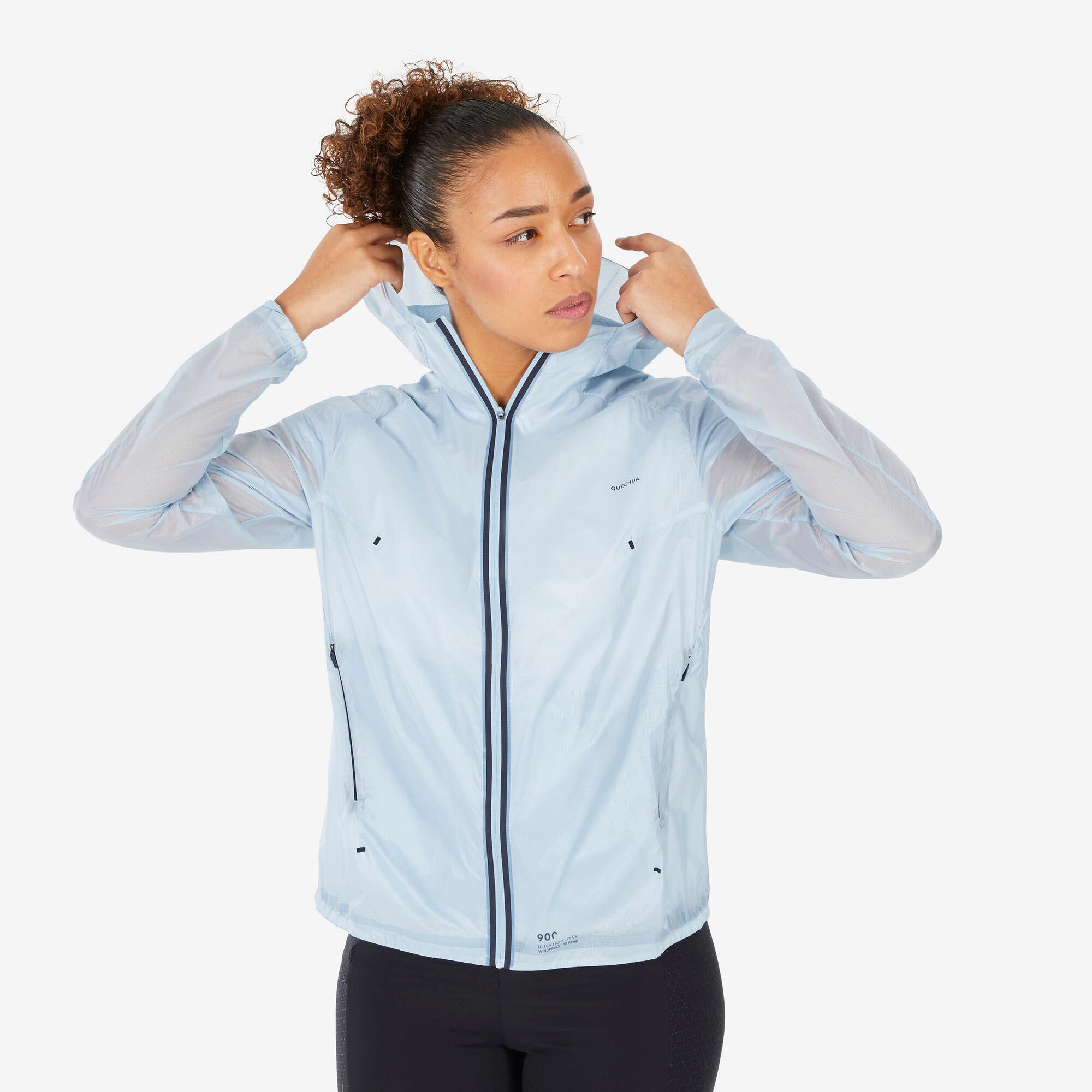 Quechua Women's MH900 Lightweight Windproof Jacket - Water-Resistant Hiking & Outdoor Jacket for Running, Camping & Travel