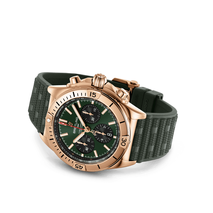 Breitling Chronomat Chronograph 18k Rose Gold Men's Luxury Watch - Perfect for Business, Formal Events & Collectors