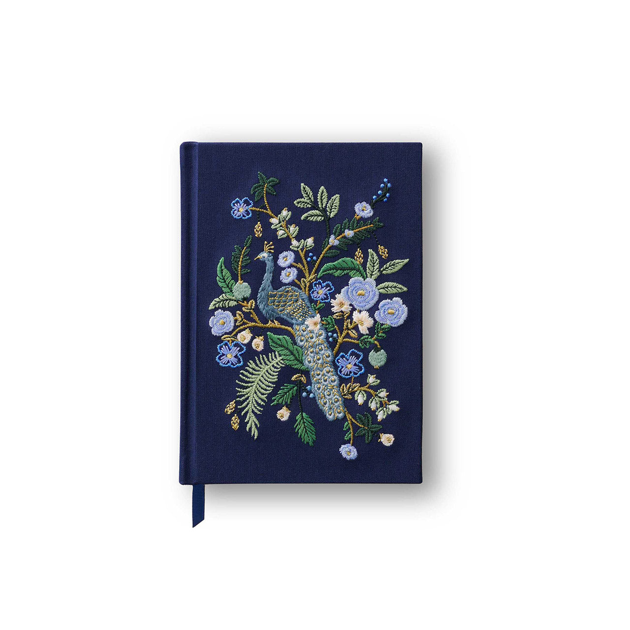 Peacock Embroidered Fabric Journal - Handmade Notebook for Writing, Sketching & Gift Giving - Perfect for Travel, Office & School Use