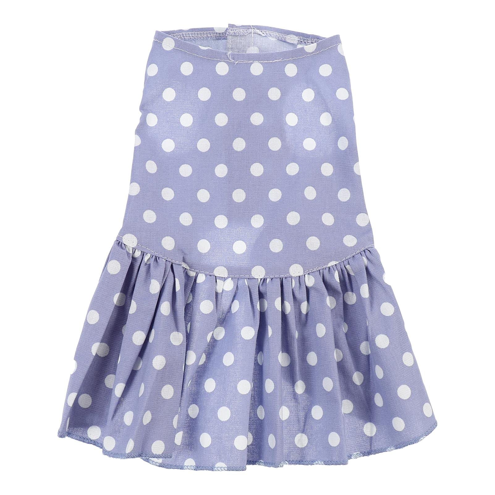 NUOBESTY 1 Piece Cute Polka Dot Puppy Skirt - Summer Dog Clothes, Cat Dress & Pet Supplies | Blue 34cm | Perfect for Summer Outings, Pet Parties & Photo Shoots