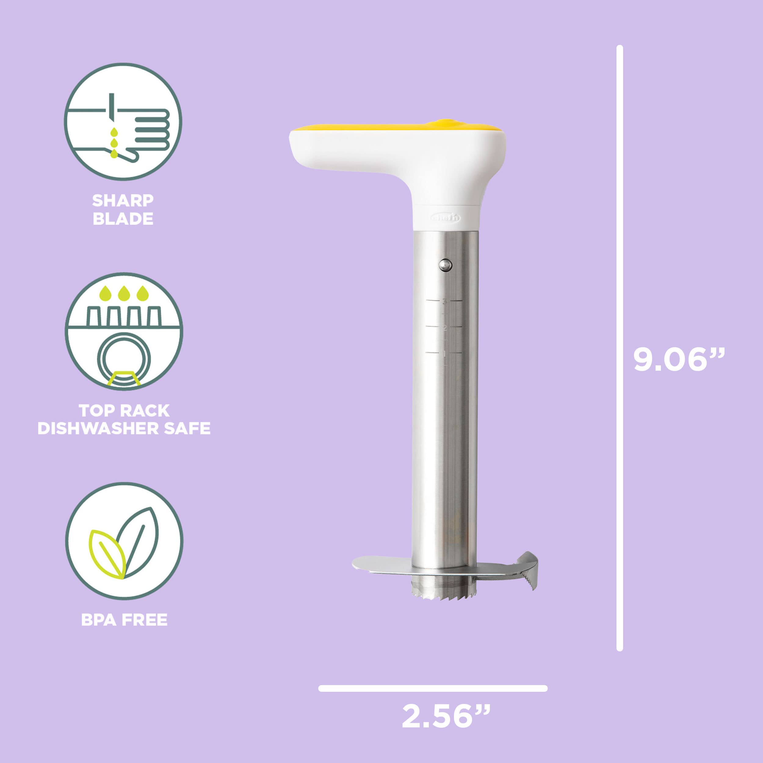 Premium Twist'n Core Pineapple Corer Tool - Stainless Steel Pineapple Slicer & Decorator - Perfect for Fruit Salads, Cocktails & Tropical Party Decor
