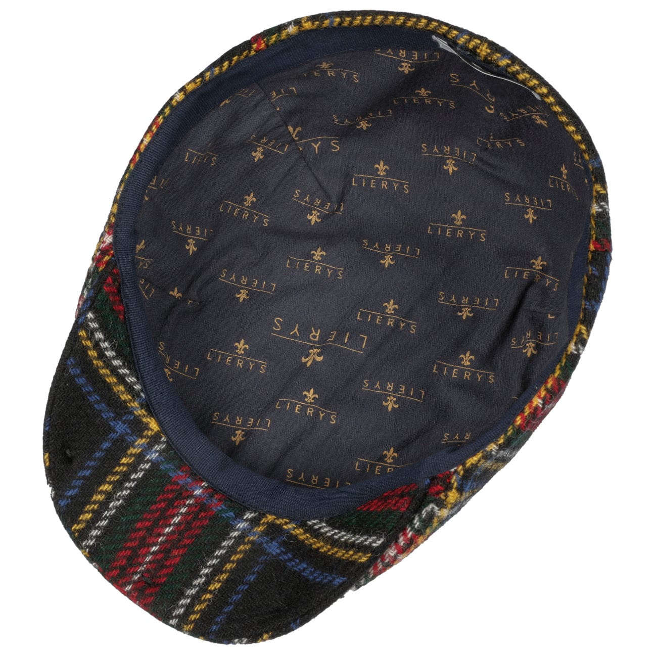 Lierys Stewart Wool Check Flat Cap - Classic British Style Men's Hat for Winter, Outdoor & Casual Wear