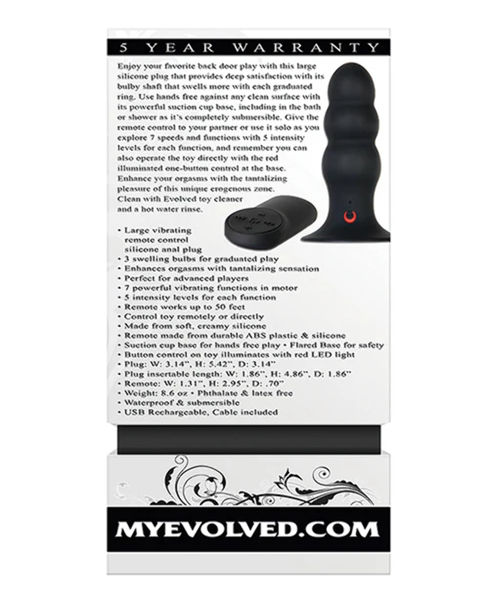 Remote Control Anal Plug - Super Strong Vibrating Butt Plug for Men & Women - Waterproof & Rechargeable - Perfect for Couples Play, BDSM, and Solo Pleasure