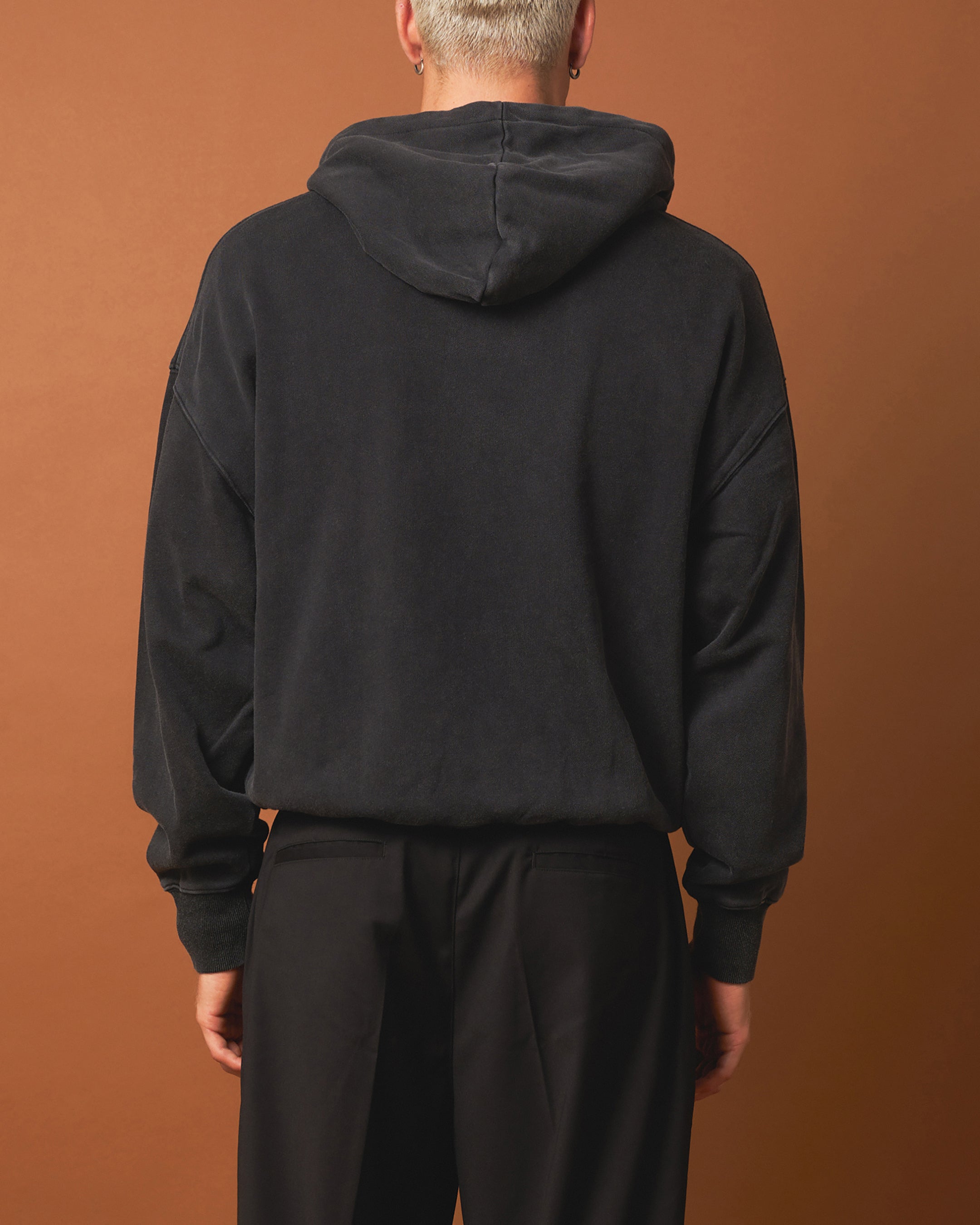 404 Bottom Zip Form Hoodie - Washed Charcoal | Unisex Pullover Sweatshirt for Streetwear & Casual Outfits | Perfect for Gym, Lounge & Everyday Wear