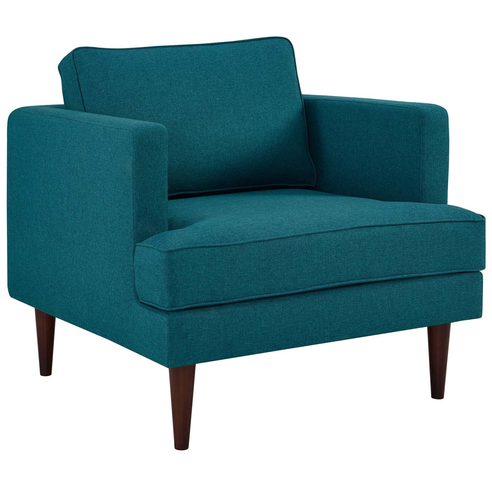 Agile 3-Piece Upholstered Fabric Sofa Set - Modern Living Room Furniture for Small Spaces & Apartments