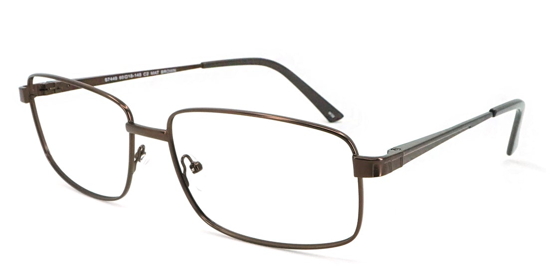 Reader S7449 Brown - Premium Leather Reading Glasses for Men & Women - Perfect for Reading, Studying & Office Work