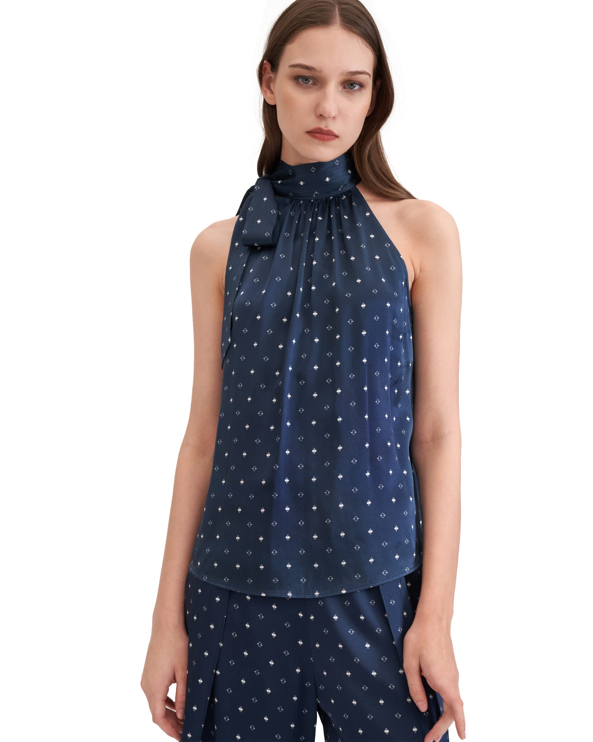 LilySilk Women's Silk Blouse - Charmeuse Sleeveless Shirt Top for Spring & Summer | Elegant Office Wear & Casual Outfits