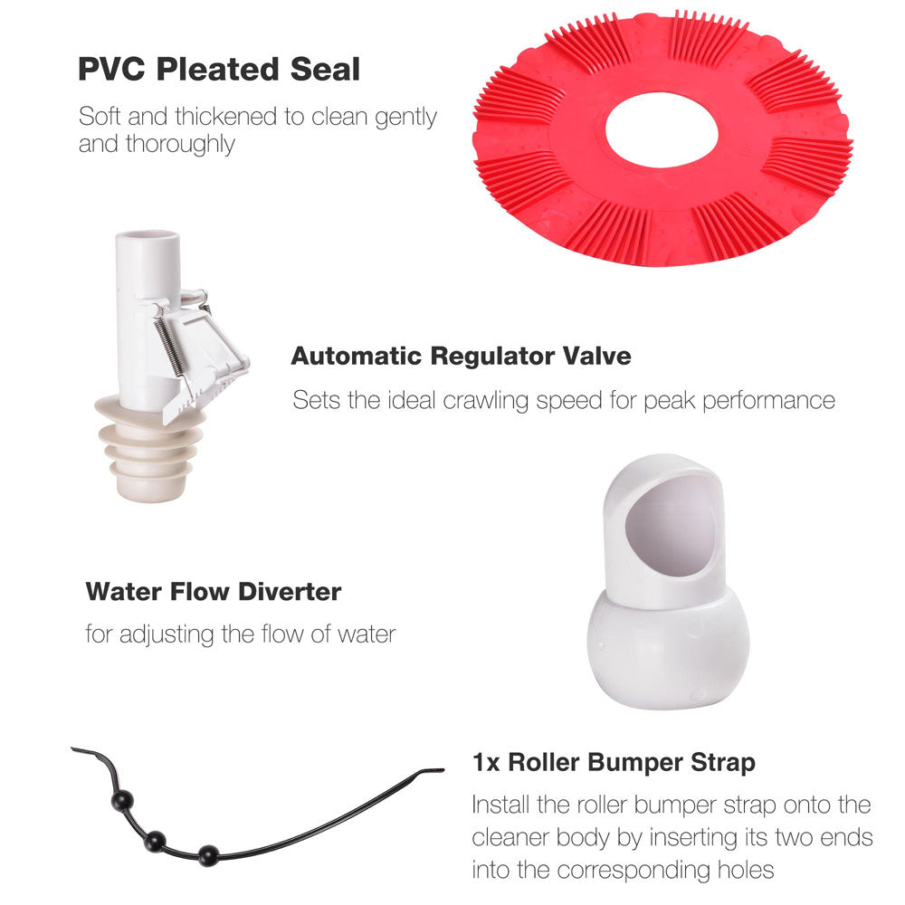 Automatic Inground Swimming Pool Cleaner Vacuum - Powerful Suction, Efficient Cleaning for Above & Inground Pools - Perfect for Home, Backyard & Commercial Use