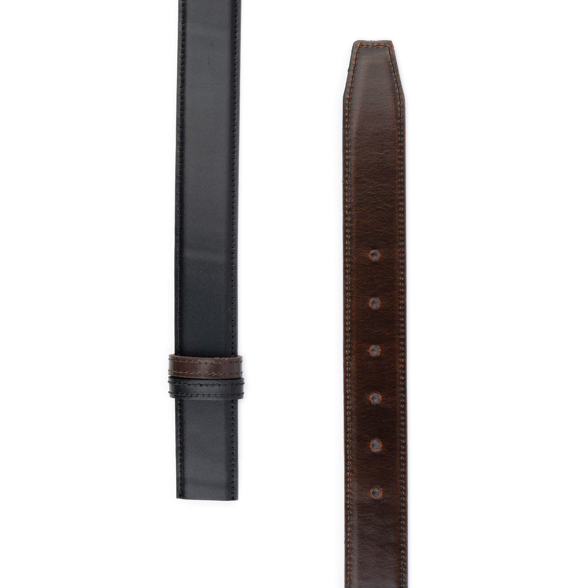 Reversible Black & Brown 3.5cm Genuine Leather Belt Strap - Replacement for Ferragamo Buckles | Perfect for Office, Casual & Formal Wear