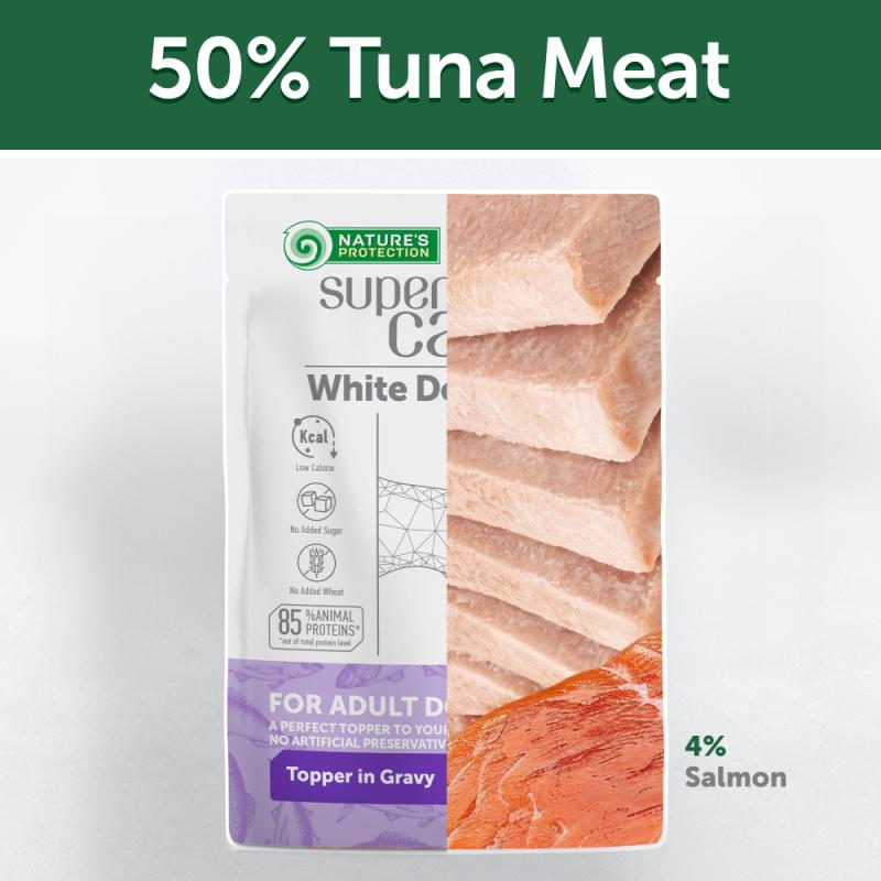 Premium Adult Dog Wet Food with Tuna & Salmon - Grain-Free, High Protein Meal for All Breeds - 24 Pack Cans - Perfect for Picky Eaters & Senior Dogs - Ideal for Daily Meals, Training Treats & Weight Management