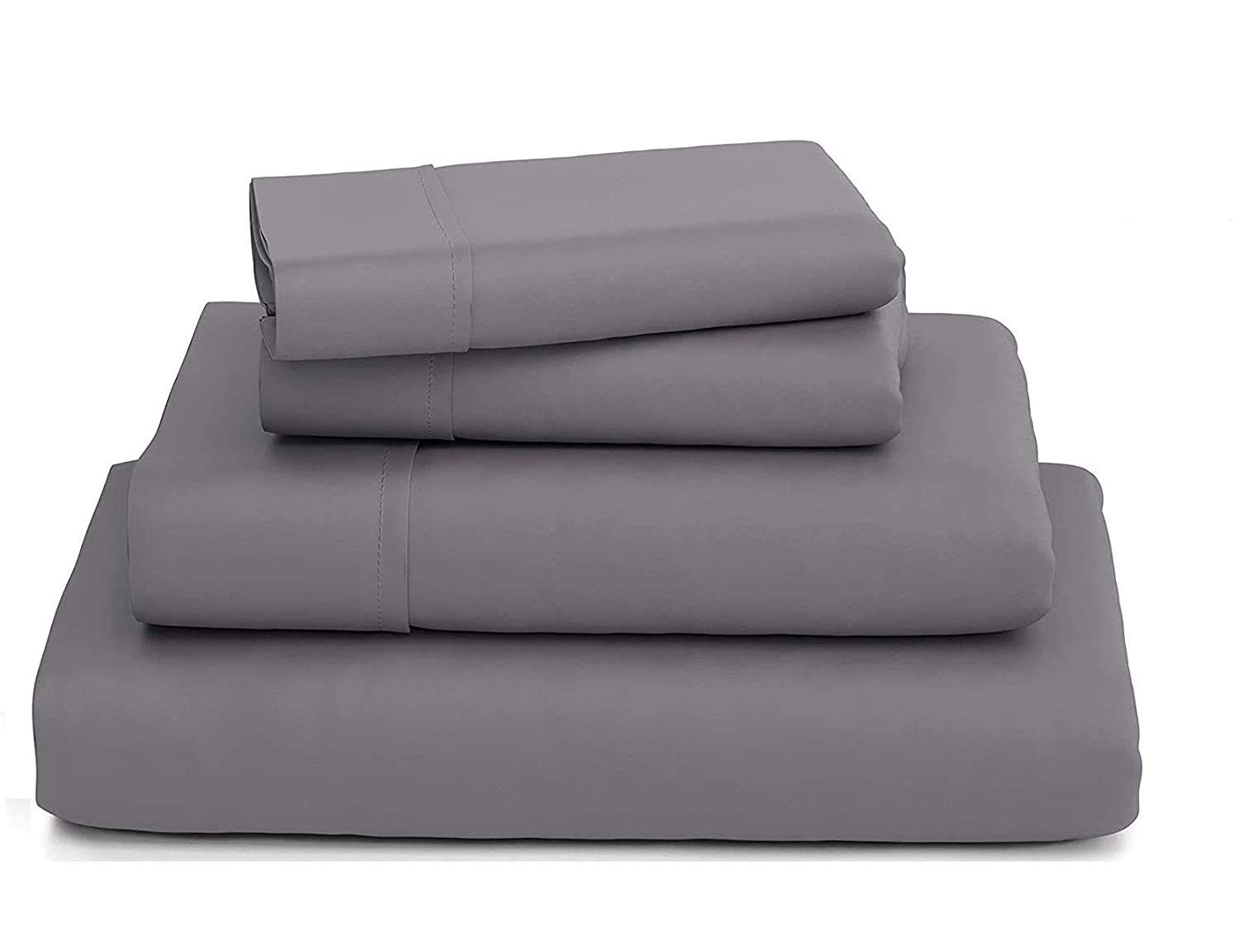 Happy at Home RV King Sheets 72x80 – 100% Giza Cotton Camper Bed Sheets, 4-Piece Set, 18'' Deep Pocket, Soft & Breathable RV Sheets for King Size Mattress, Dark Grey Solid – Perfect for Camping, Road Trips & Cozy RV Living