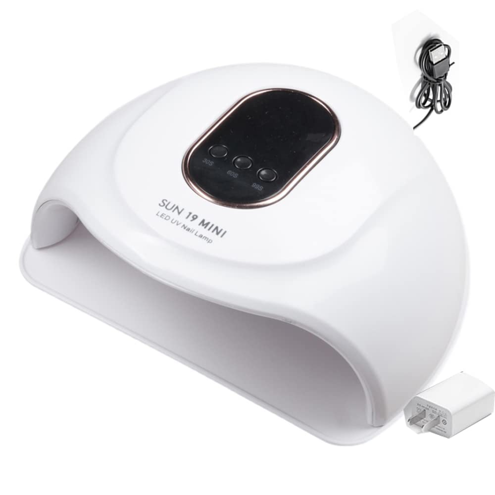 Professional 72W UV LED Nail Lamp with 18 Lamp Beads - Fast Drying Gel Polish Light for Salon & Home Use, 3 Timer Settings & Adapter Included (White) - Perfect for Manicures, Pedicures & Nail Art