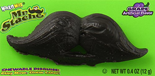24-Pack Wax Mustache Candy for Parties & Gifts