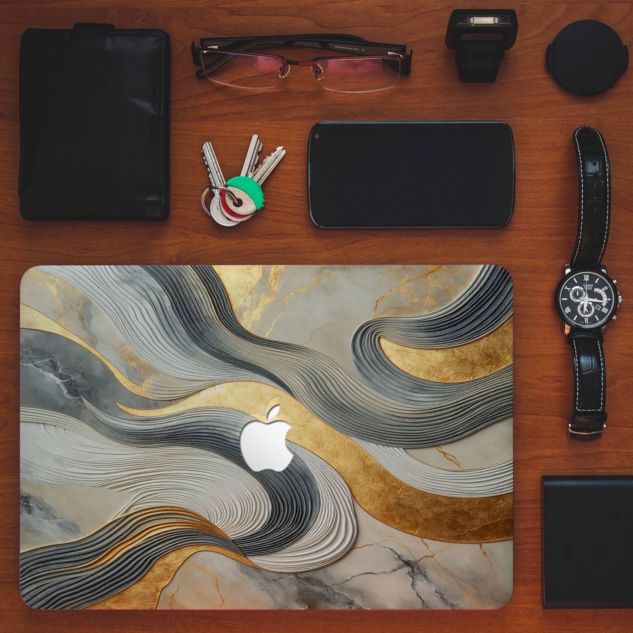 Marble MacBook Case - Slim Protective Cover for MacBook Air & Pro - Durable Scratch-Resistant Shell for 13-inch & 15-inch Laptops - Perfect for Work, Travel & School Use