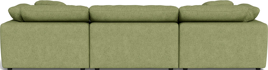 Fluffy 3-Piece Sofa Set - Ultra Soft Plush Fabric Sectional Couch for Living Room, Lounge & Family Room Comfort