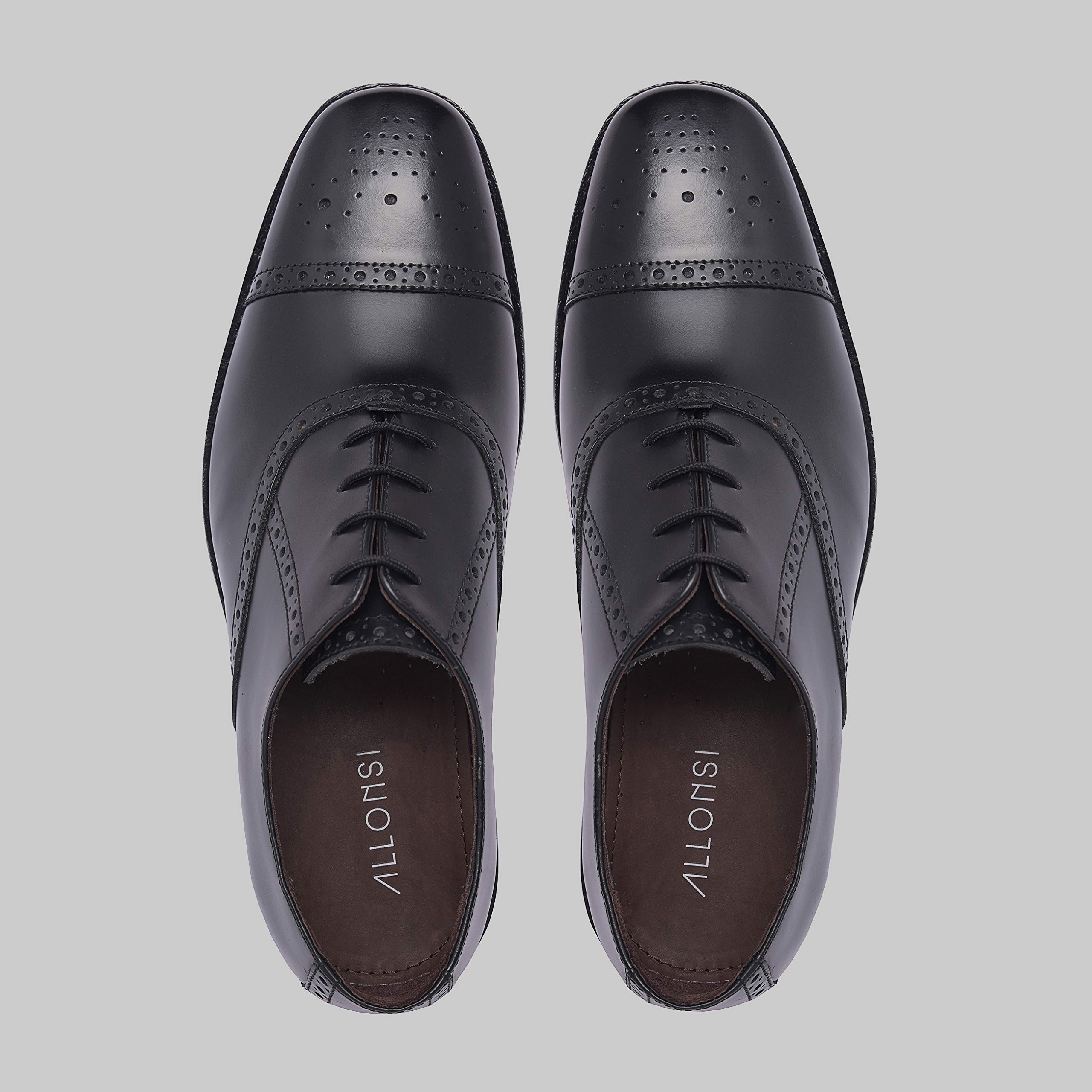 Premium Men's Genuine Leather Wingtip Oxford Dress Shoes - Goodyear Welted Construction | Handcrafted Luxury Formal Shoes for Wedding, Business & Special Occasions | Comfortable Leather Sole Dress Shoes for Men