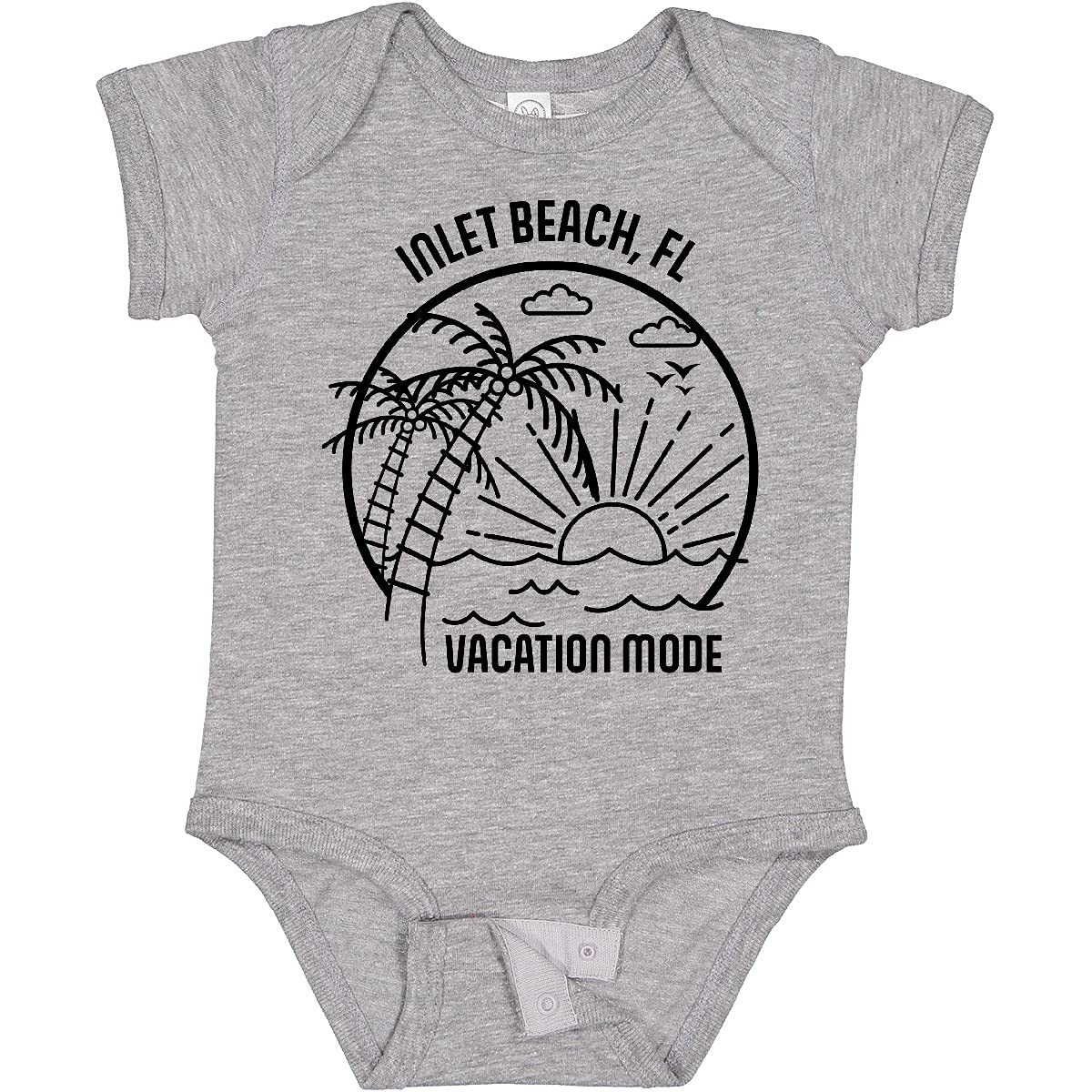Inktastic Summer Vacation Mode Inlet Beach Florida Baby Bodysuit - Cute Florida Beach Outfit for Babies & Toddlers - Perfect for Family Vacations, Beach Trips & Photo Shoots