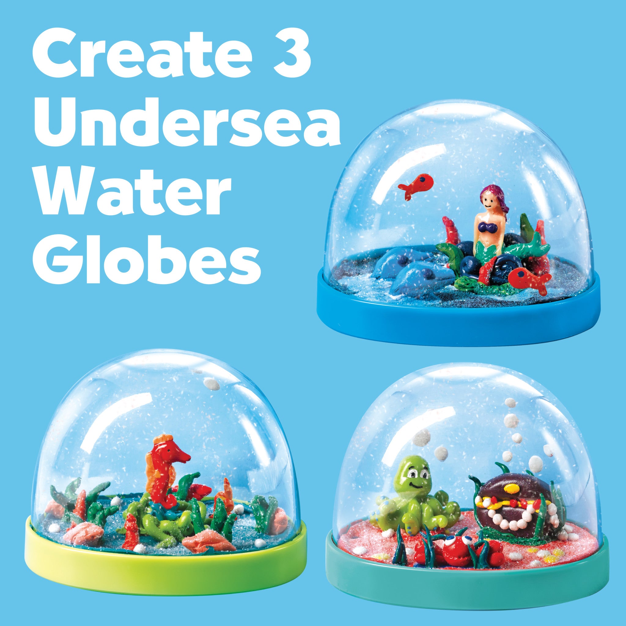 DIY Under the Sea Water Globes Kit - Create Your Own Ocean-Themed Snow Globes - Perfect for Home Decor, Gifts & Craft Projects