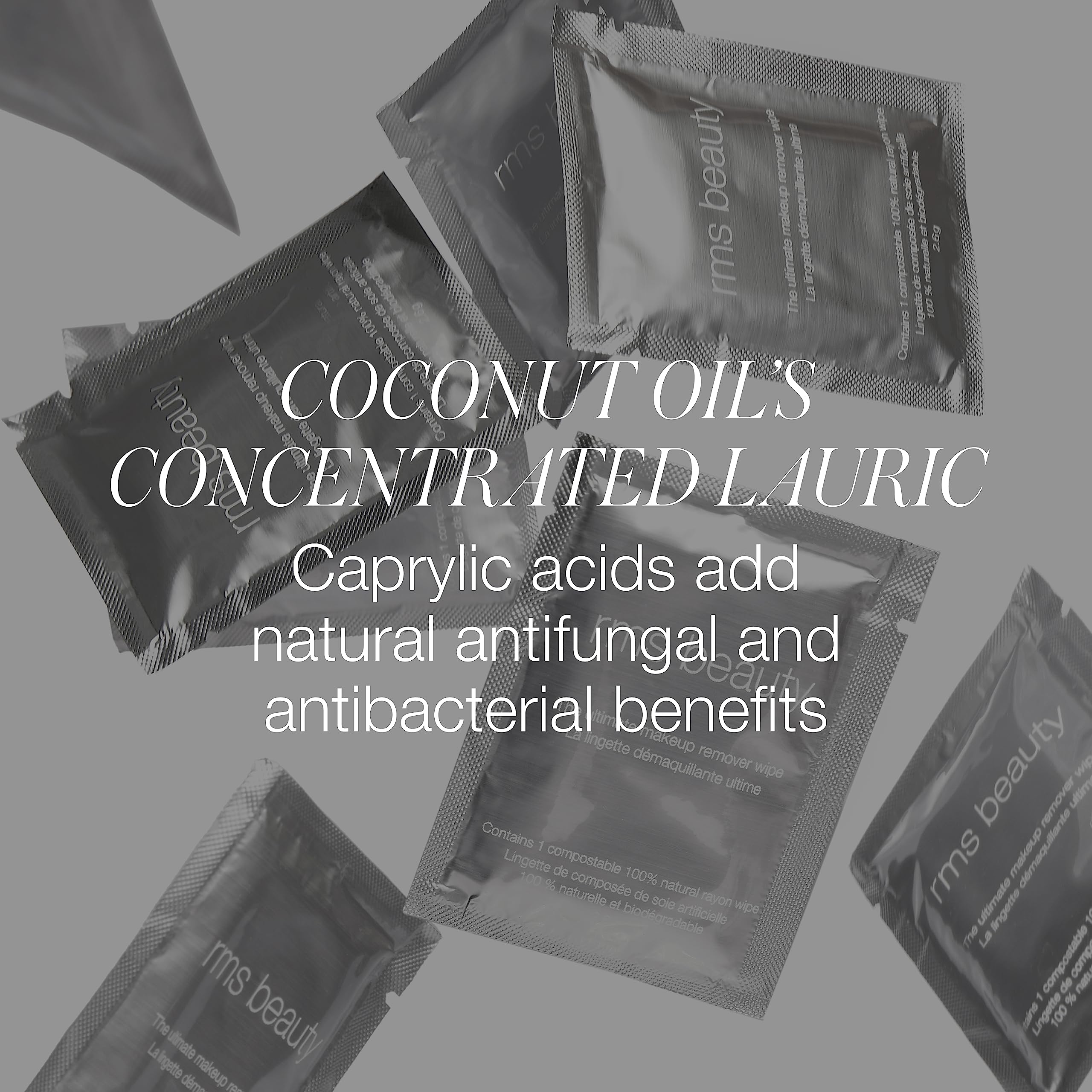 Organic Coconut Oil Makeup Remover Wipes by RMS Beauty - Oil-Based Facial Cleansing Wipes for Face & Eye Makeup Removal | Gentle, Natural & Vegan | Perfect for Travel, Gym & On-the-Go Skincare