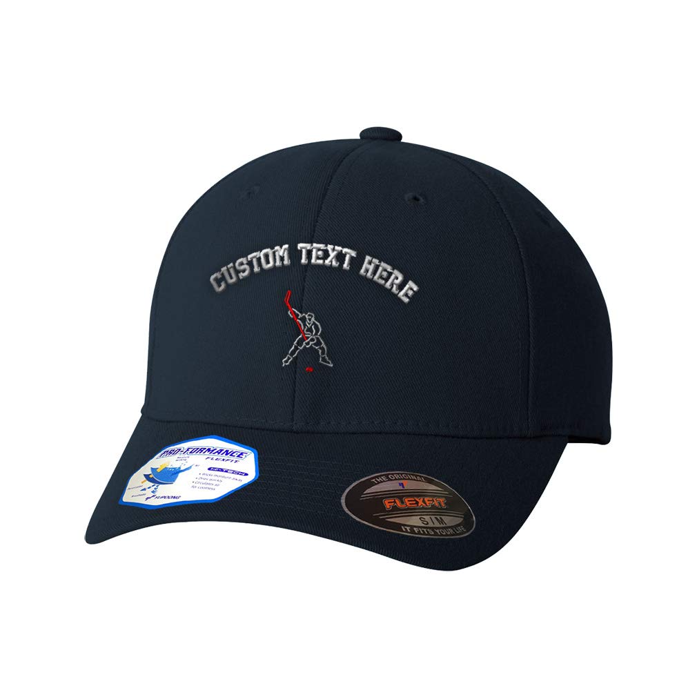 Custom Embroidered Flexfit Baseball Caps for Men & Women - Hockey Player & Dad Hats - Perfect for Sports, Casual Wear & Gifts