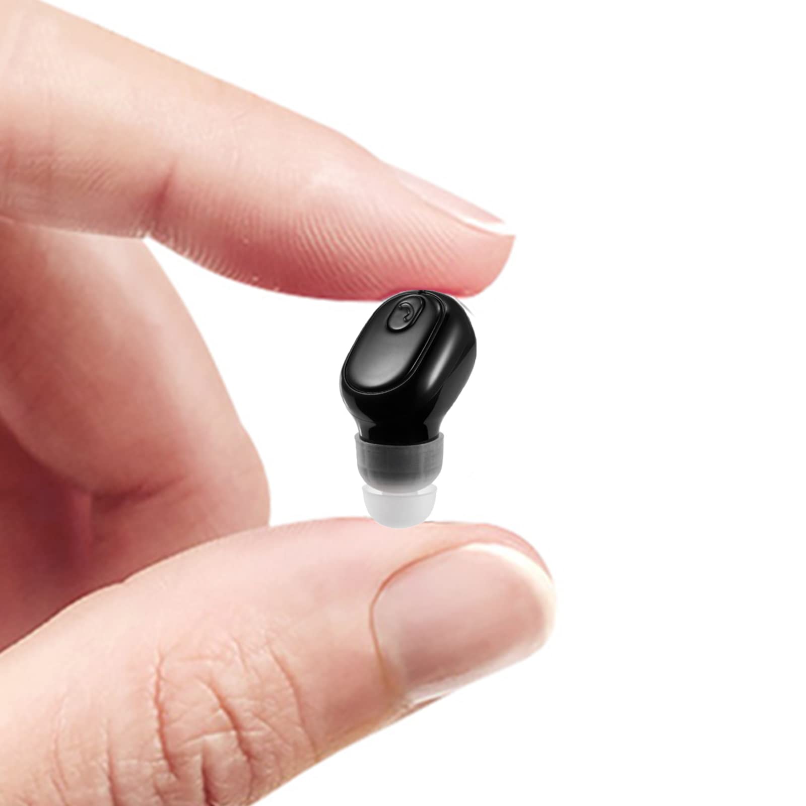 Single Bluetooth Wireless Earbud - Mini Invisible In-Ear Headphones with 12H Battery Life, Noise Cancelling for Sports, Work & Sleep (Black) | Perfect for Gym, Office & Nighttime Use