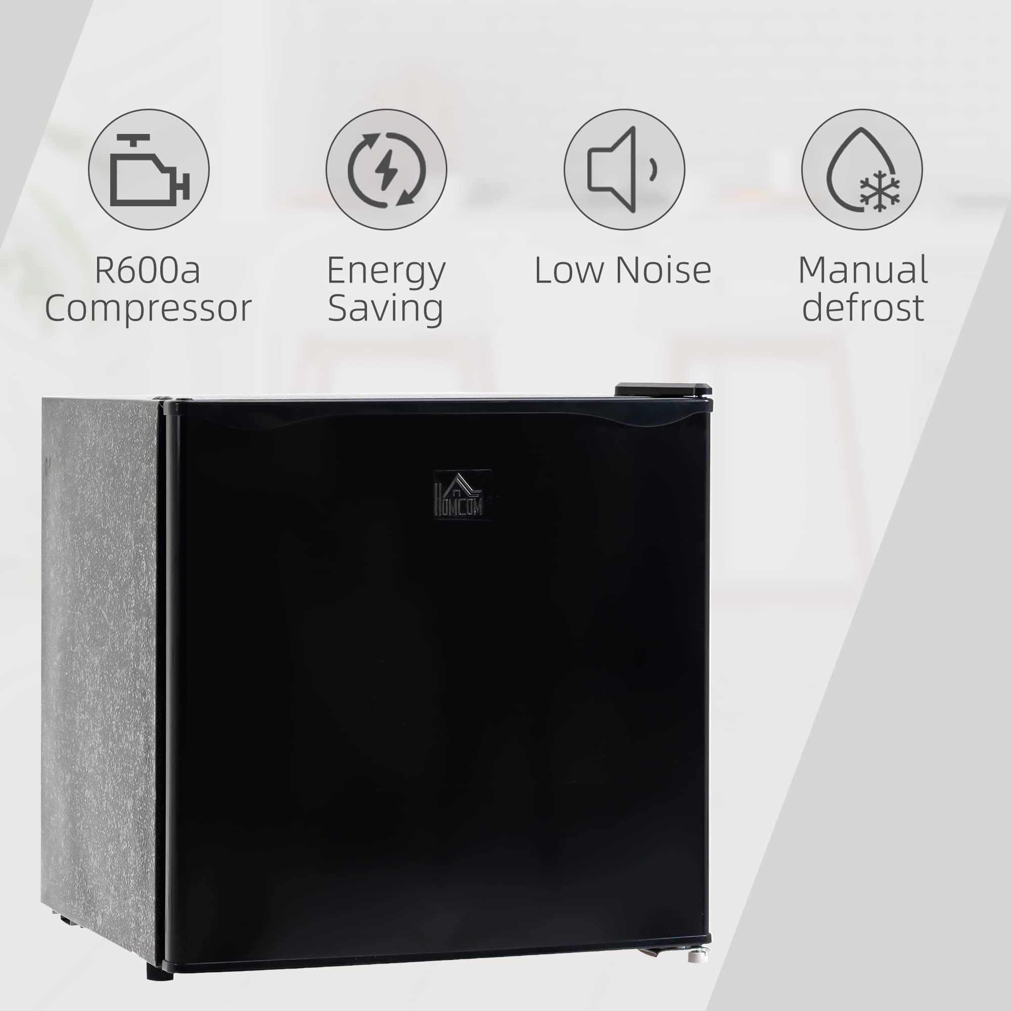 1.1 Cu. Ft Mini Freezer - Compact Upright Freezer with Adjustable Temperature, Removable Shelf & Reversible Door - Energy Efficient Small Freezer for Bedroom, Office, Dorm, RV, Apartment - Perfect for Storing Food, Drinks, Breast Milk & Medications (Black)