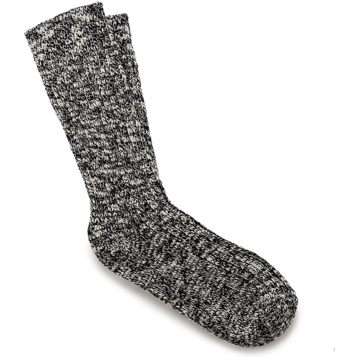 Birkenstock Women's Cotton Slub Socks - Black & Gray Crew Socks for Comfort & Style | Perfect for Sandals, Casual Wear & Home Relaxation