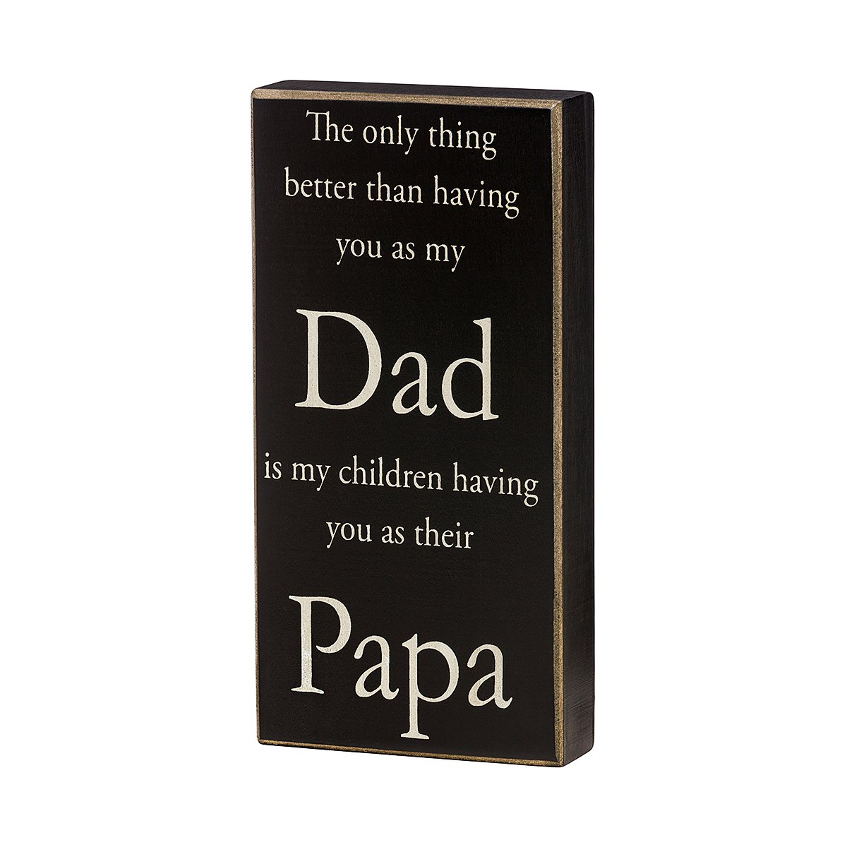 Collins 'Their Papa' Box Decorative Sign - Rustic Wooden Wall Art for Home, Farmhouse & Nursery Decor | Perfect for Father's Day Gifts, Living Room, Bedroom & Office