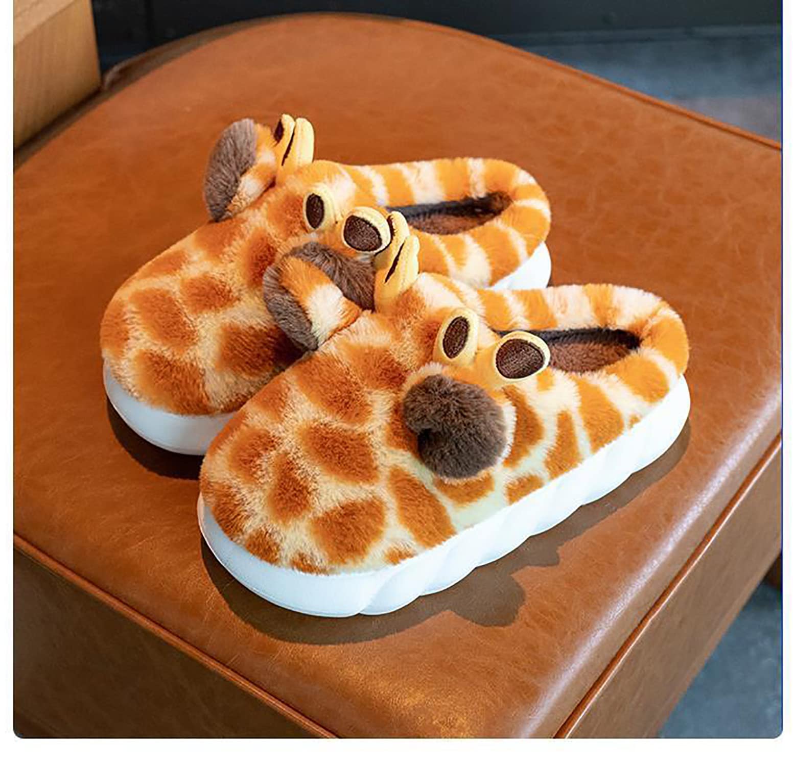 Cute Animal Slippers - Soft & Comfortable Warm Plush Cow, Frog, Pig, Dog, Deer & Bear Slippers for Women & Kids - Cozy Home & Lounge Wear
