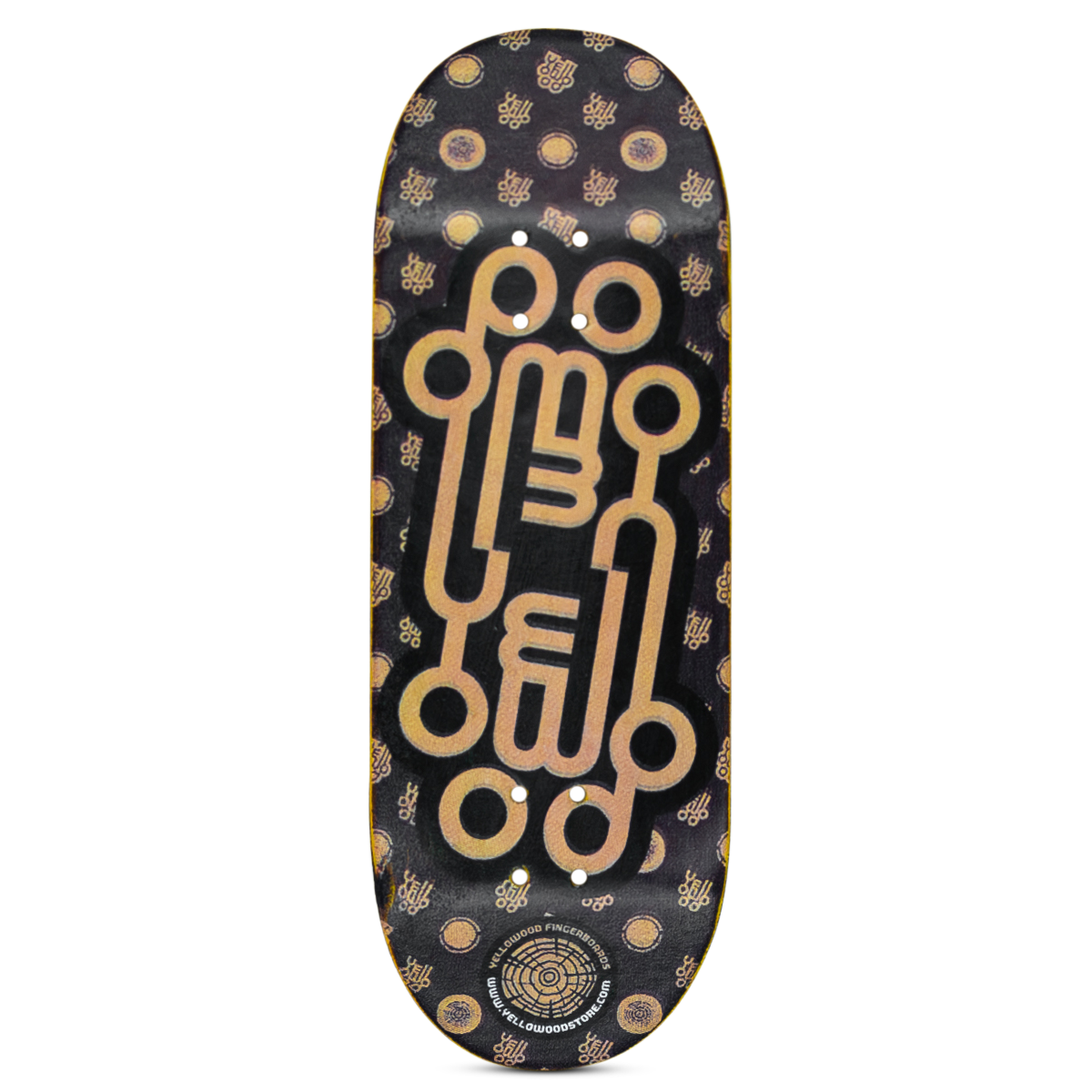 Yellowood Fingerboard Deck with Vitton Logo - Premium Mini Skateboard for Finger Tricks & Stunts - Perfect for Skateboarding Enthusiasts & Collectors
