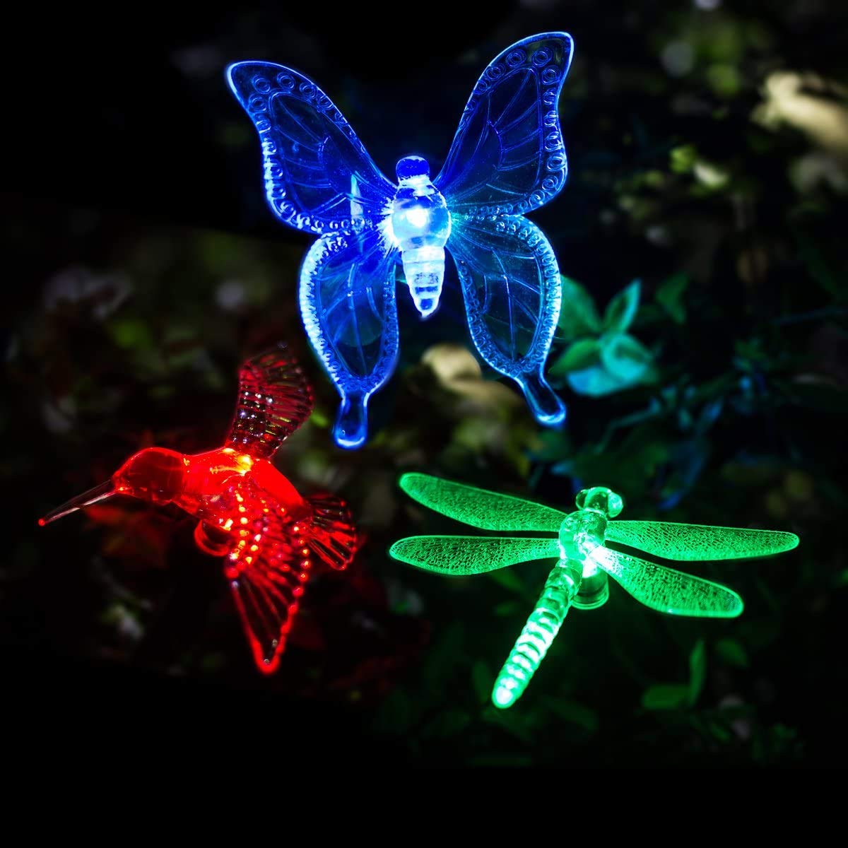 Solar Butterfly Garden Lights 3 Pack - Color Changing LED Outdoor Decor for Pathway, Lawn, Patio, Driveway | Weatherproof Solar Powered Landscape Lighting for Backyard, Garden, Wedding & Party Decoration