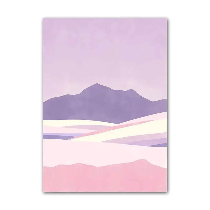 Minimalist Purple Art Canvas Posters - Modern Abstract Wall Decor for Living Room, Bedroom & Office
