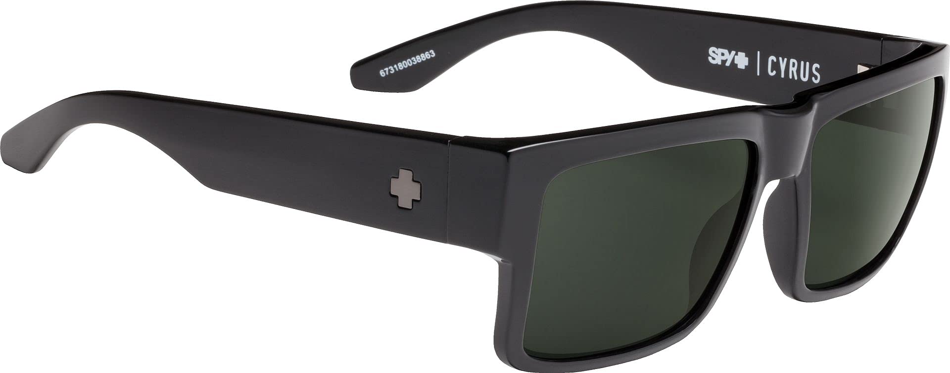 SPY Optic Cyrus Square Sunglasses with Color & Contrast Enhancing Lenses - UV Protection for Outdoor Sports & Driving