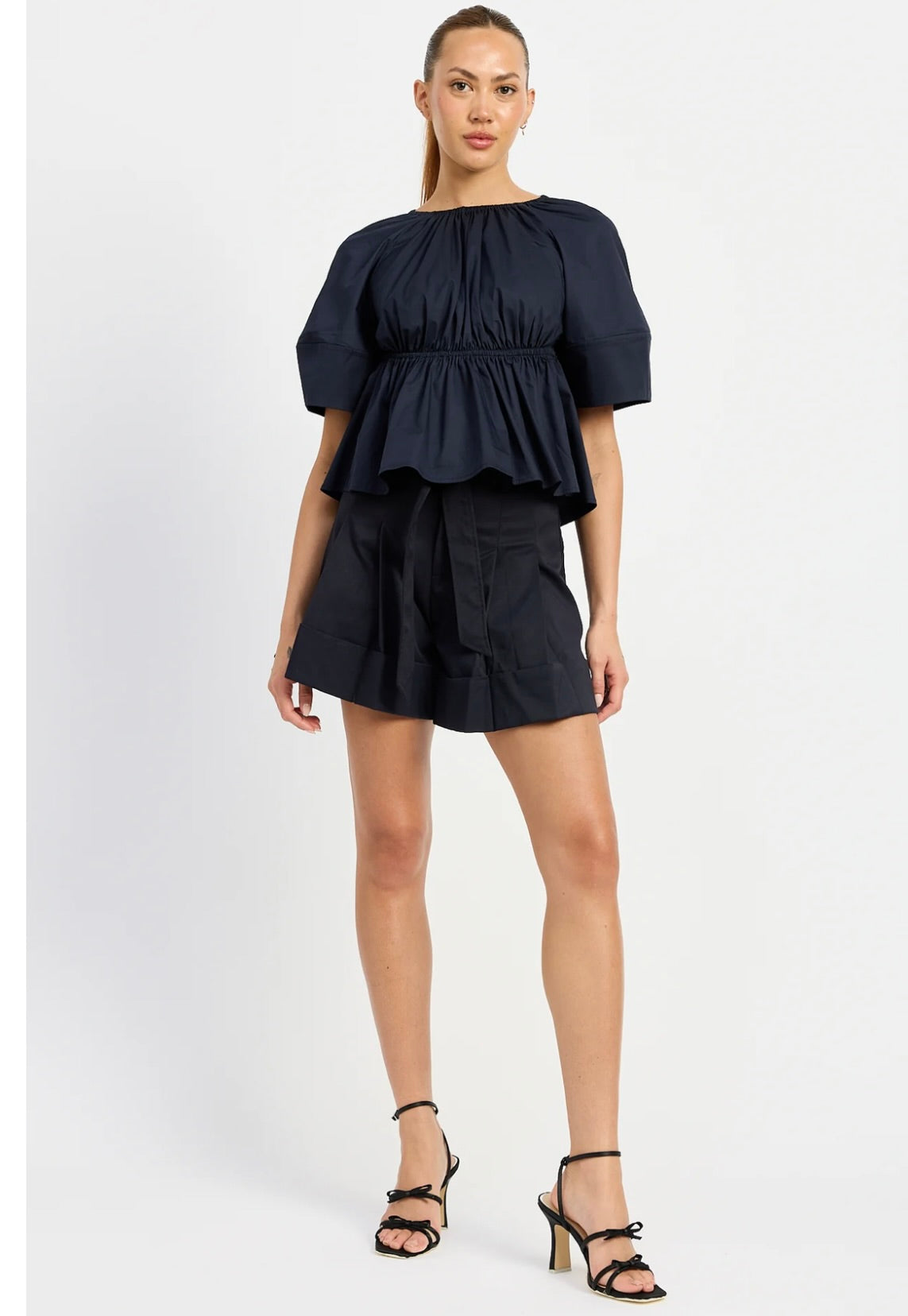 Melody High Waist Belted Denim Shorts for Women - Trendy Summer Fashion, Casual Outfit & Streetwear Styling