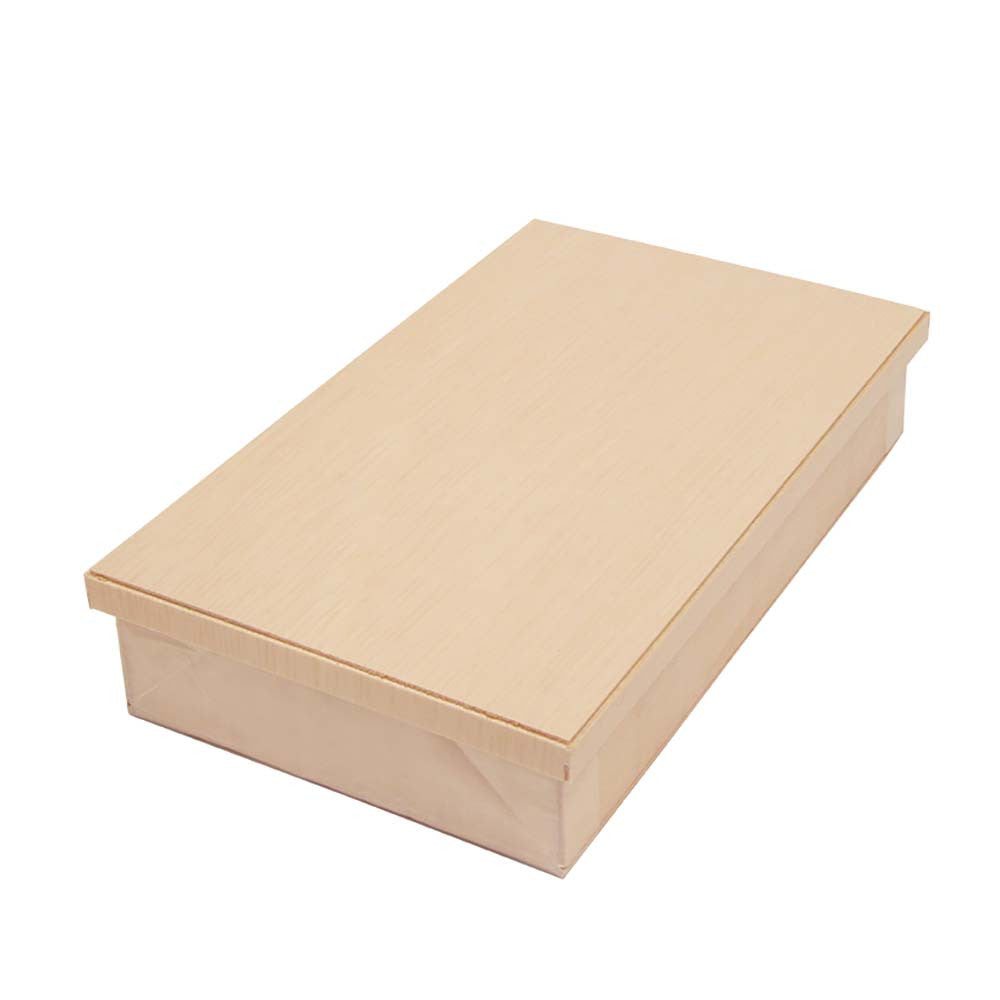 Eco-Friendly Coco Wooden Rectangular Takeout Bento Box with Lid - Medium Size 7.5
