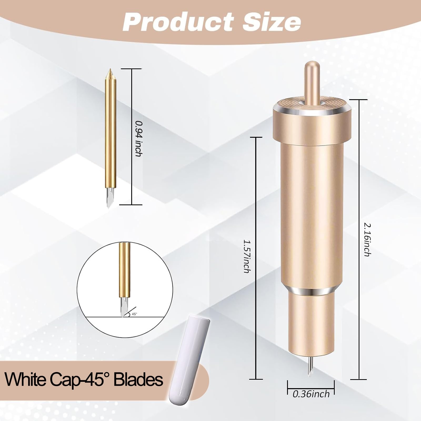 Premium Fine Point Blade for Cricut Maker 3/Maker/Explore 3/Explore Air 2 - Replacement Cutting Blade for Vinyl, Cardstock, Glitter Paper, Faux Leather & Adhesive Foil - Perfect for DIY Crafts, Scrapbooking & Home Decor Projects