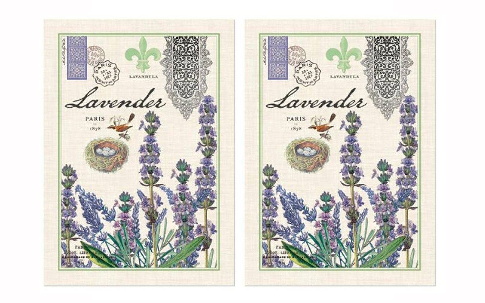 Michel Design Works Premium Kitchen Towels - Soft & Absorbent, 2-Pack, Lavender - Perfect for Drying Dishes, Cleaning Countertops & Adding Farmhouse Decor to Your Kitchen
