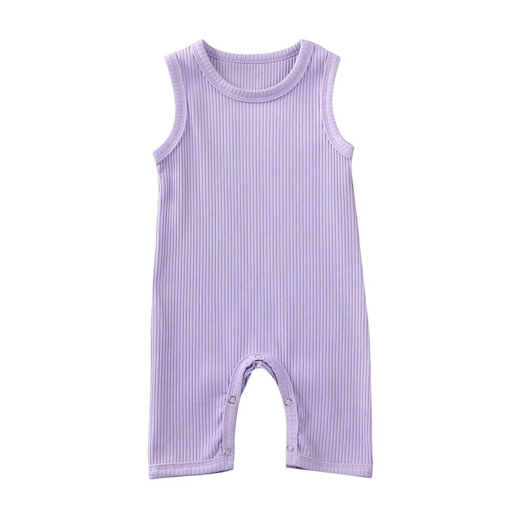Franterd Newborn Baby Bodysuit - Sleeveless Romper Jumpsuit for Girls & Boys | Soft Cotton Summer Clothes | Perfect for Playtime, Beach & Family Outings