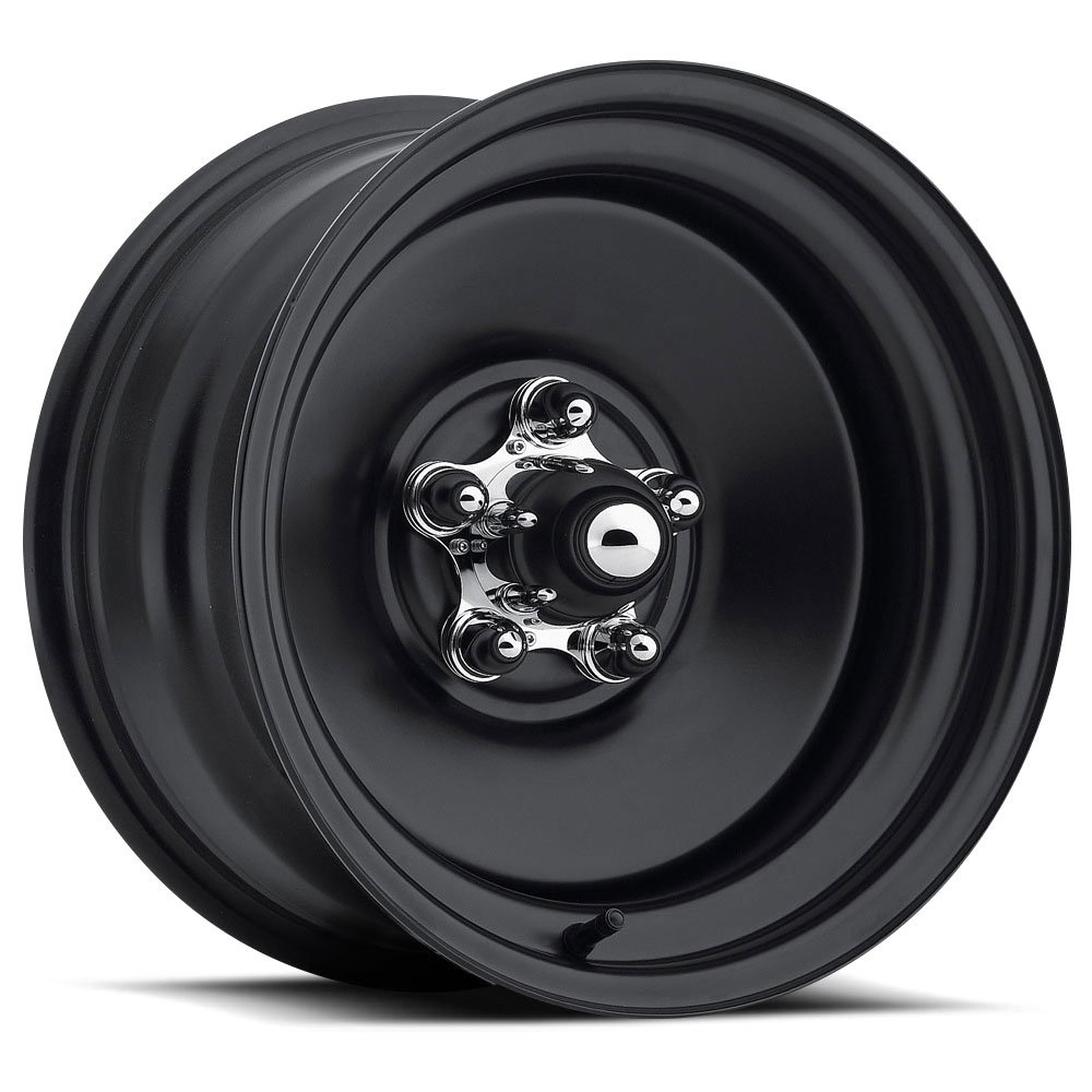 U.S. Wheel 68-5855 Matte Black Rat Rod Wheel (Series 68) - Classic Custom Car Rims for Hot Rods, Muscle Cars & Vintage Vehicles - Perfect for Restoration Projects & Automotive Upgrades