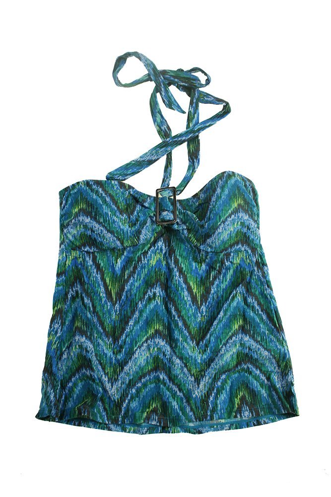 Island Escape Women's Printed Tankini Swim Top - Stylish & Comfortable Swimwear for Beach, Pool & Vacation - Perfect for Summer Getaways & Water Activities