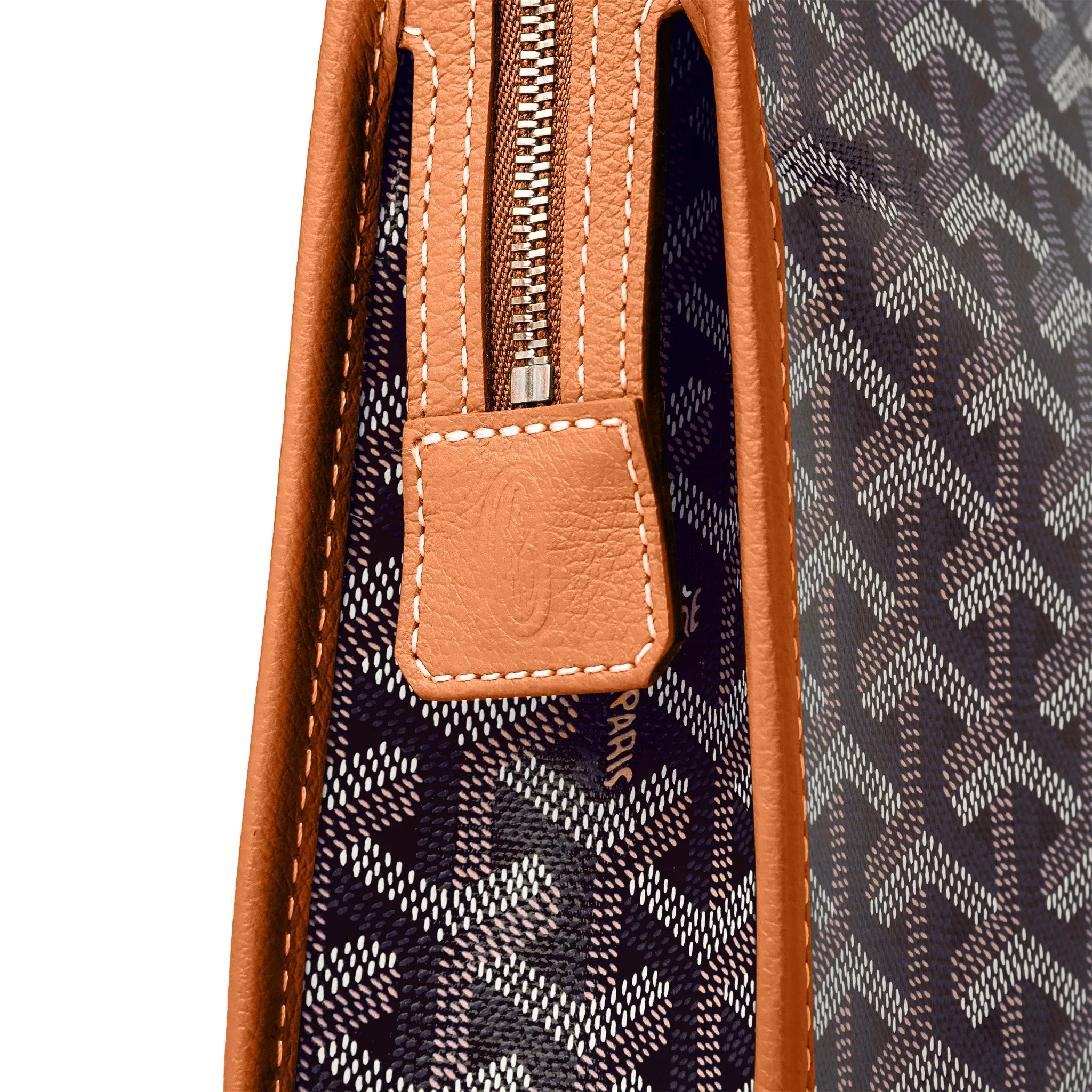 Goyard Jouvence MM Black/Tan Washbag - Luxury Travel Cosmetic Bag for Women & Men - Perfect for Toiletries, Makeup, and Travel Essentials