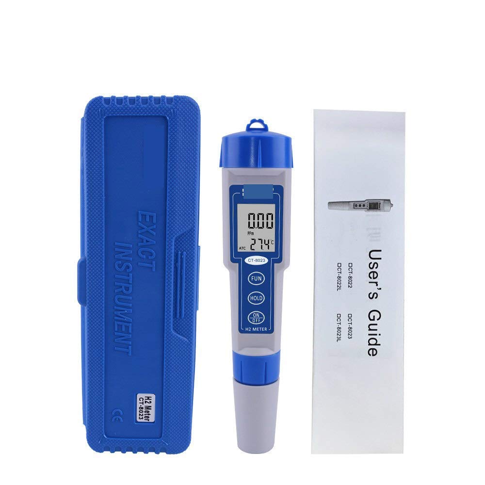 Premium CT-8023 Portable Negative Potential Tester - Hydrogen Rich Water Quality & Temperature Detector Pen | For Home, Spa, Wellness & Hydration Testing