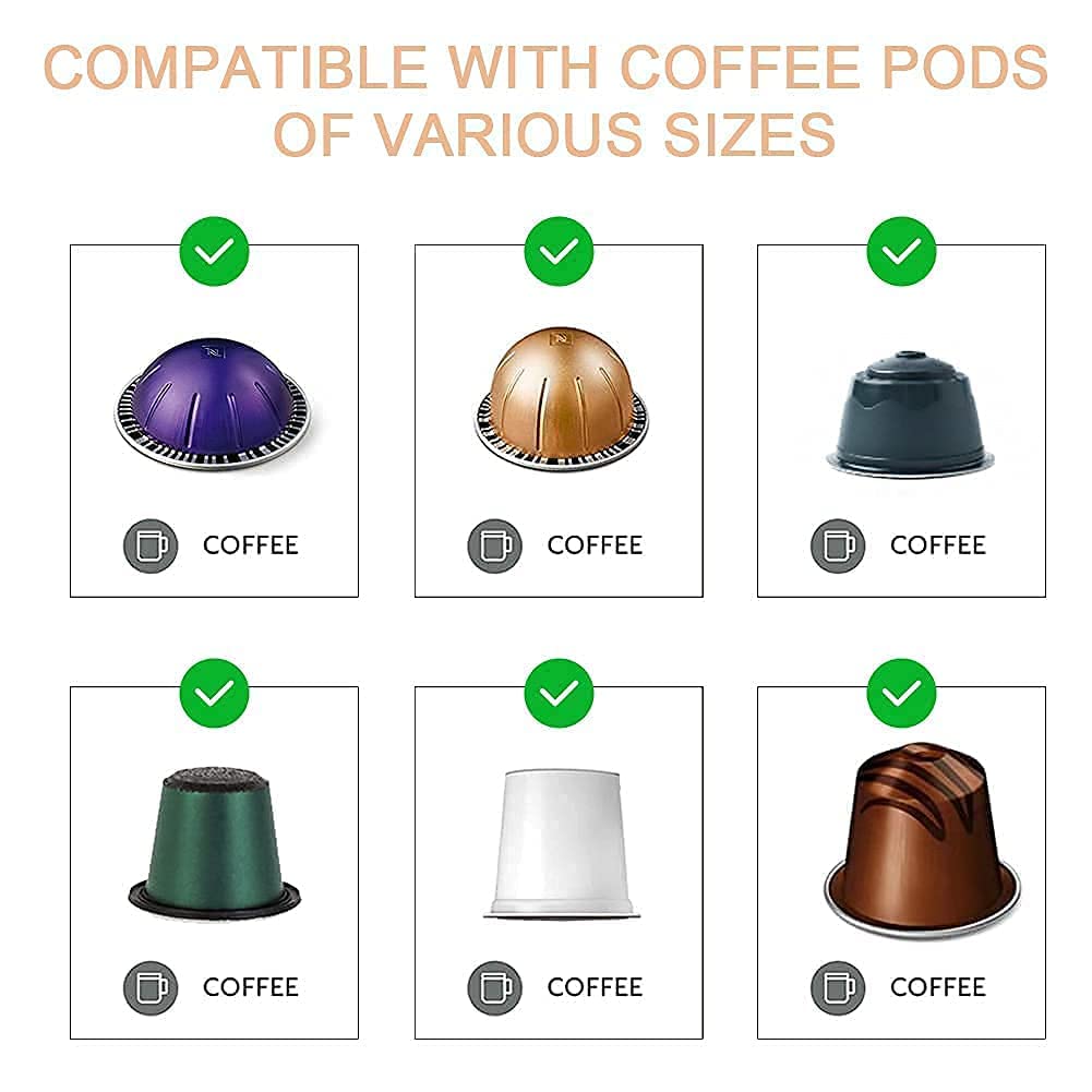 10-Pack Adhesive Coffee Pod Holder - Under Cabinet or Wall Mount Vertical/Horizontal K Cup Storage Organizer for Keurig - Perfect for Coffee Shops, Offices, Kitchens & Home Use (Black)